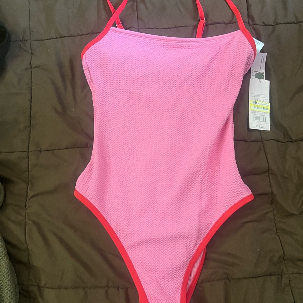 A New Day Pink Women's Contrast Swimsuit